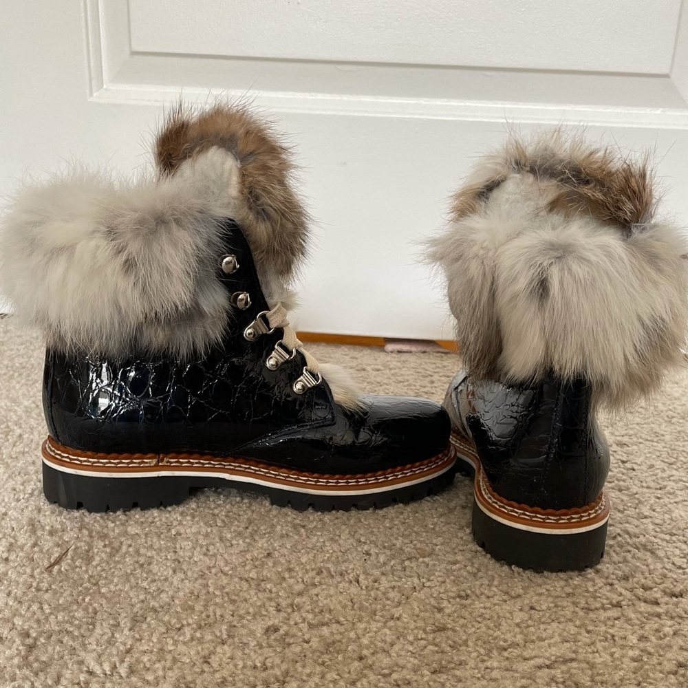 CORI LAQUÉ HIKER BOOT navy blue size 37 (7)
